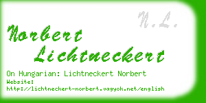 norbert lichtneckert business card